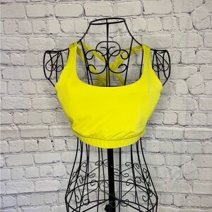 LULULEMON neon green sports bra